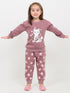 Blooming Kitty Fleece Suit (Dusty Mauve)