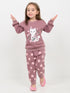 Blooming Kitty Fleece Suit (Dusty Mauve)