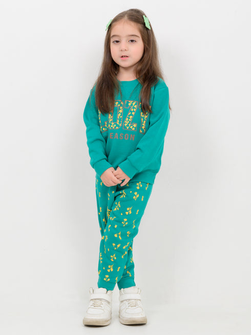 Cozy Season Fleece Suit (Greenish Teal)