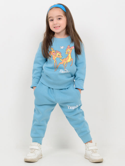 The Bambi Themed Fleece Suit (Fountain Blue)