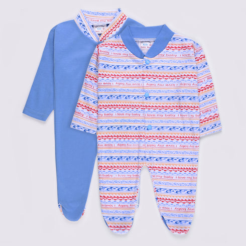2 Pack Sleep Suit (Blue)