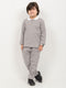 Imported Ribbed Classic Zip Polo 2 Piece Set (Stone Gray)