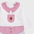 1-Pack Button Sleepsuit (Pink-White)