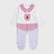 1-Pack Button Sleepsuit (Pink-White)