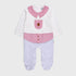 1-Pack Button Sleepsuit (Pink-White)