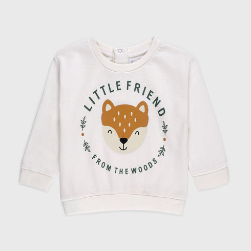 Little Friend Terry Sweatshirt (White)