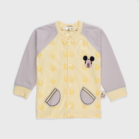 Micky Mouse Newborn Set (Yellow-Grey)