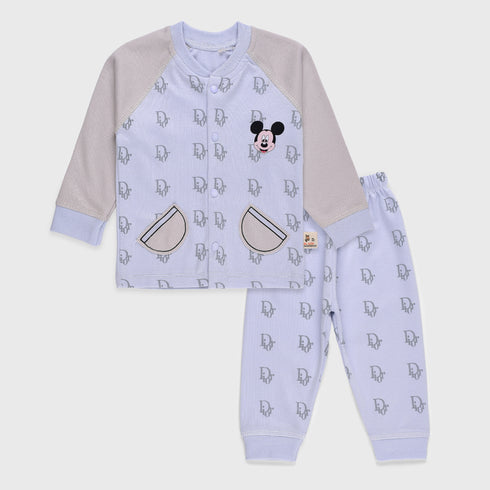 Micky Mouse Newborn Set (Blue-Grey)