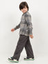 Imported Flannel Shirt with Cotton Trouser 2 Piece Set (Grey & Charcoal)