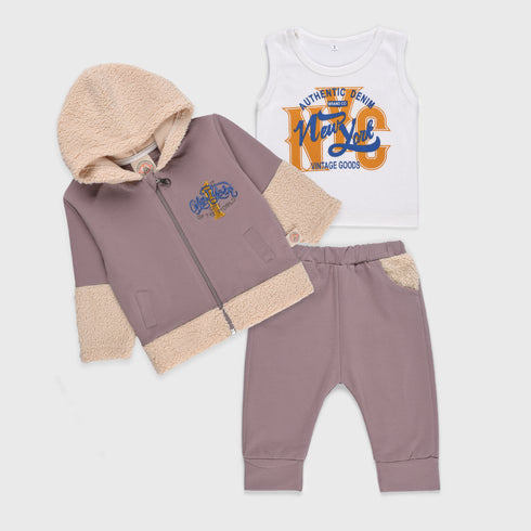 3-Pack Hooded Suit (Brown)