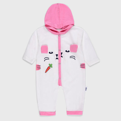 3-Pack Hooded Sleep Suit (Orange/White/Pink)