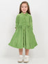 Imported Corduroy Princess Frock (Bright Green)