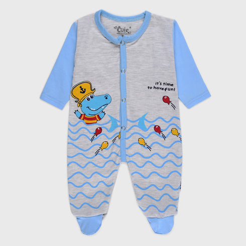 Sleep Suit (Blue/Grey)