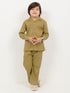Imported Textured Wash & Wear 2 Piece Set (Olive Moss)