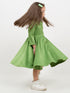 Imported Corduroy Princess Frock (Bright Green)