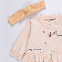 Flowers Printed Sleepsuit (Yellow-Cream)