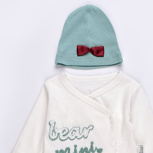 4-Pack Dear Mini Wrapover Suit (Green-White)