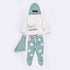 4-Pack Dear Mini Wrapover Suit (Green-White)