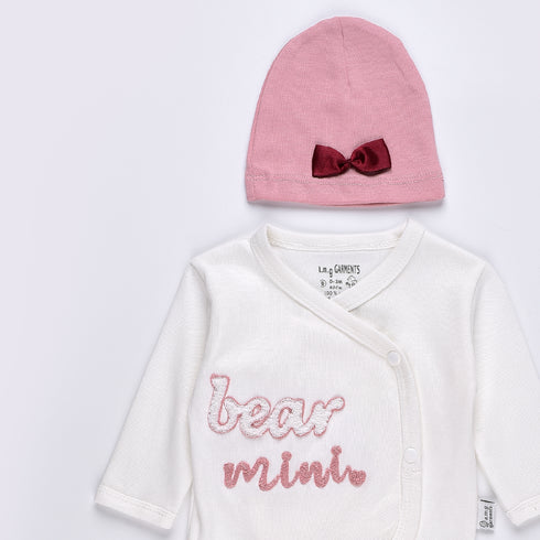 4-Pack Wrapover Suit (Pink-White)