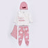 4-Pack Wrapover Suit (Pink-White)