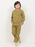 Imported Textured Wash & Wear 2 Piece Set (Olive Moss)