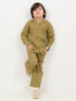 Imported Textured Wash & Wear 2 Piece Set (Olive Moss)