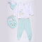 Cuddle Leunny Wrapover Sleepsuit (Green-White)