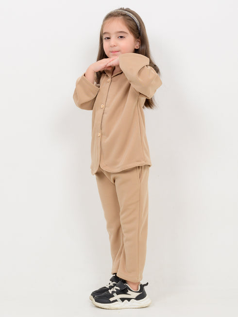 Imported Malai Velour 2 Piece Set (Camel)