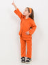 Imported Malai Velour 2 Piece Set (Bright Orange)