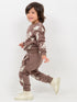 Jurassic Themed Fleece Suit (Silt Brown)