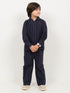 Textured Imported Cotton 2 Piece Set (Deep Navy)