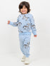 Zebra Stripe Fleece Suit (Sky Blue)