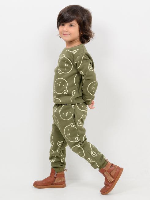 Trekker Bear Themed Fleece Suit (Khaki)