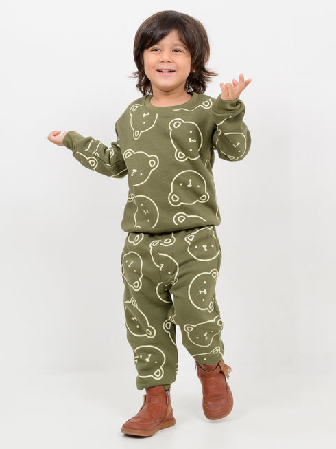 Trekker Bear Themed Fleece Suit (Khaki)