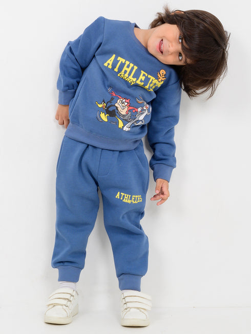 Looney Atheltes Fleece Suit (Marine Blue)