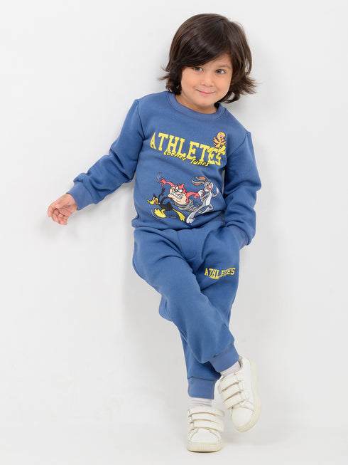 Looney Atheltes Fleece Suit (Marine Blue)