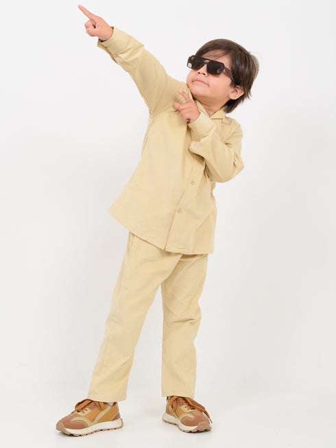 Imported Corduroy 2 Piece Set (Fawn)