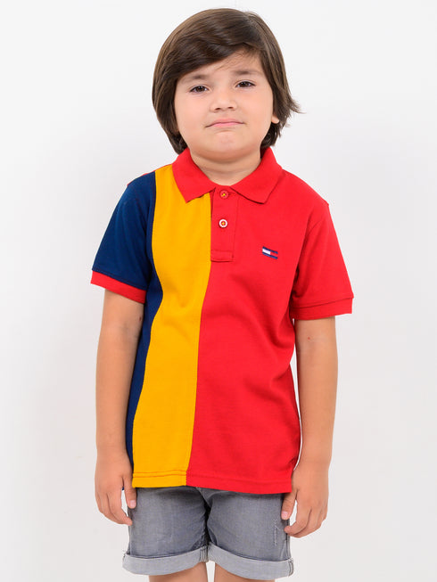 Power Patch Polo (Bold Tricolor)