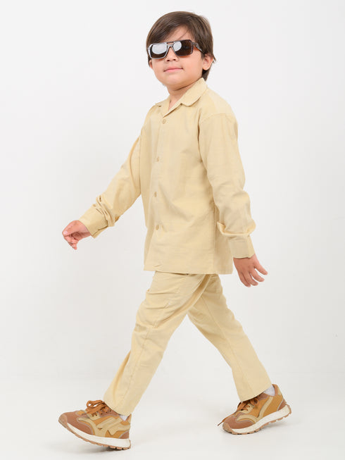 Imported Corduroy 2 Piece Set (Fawn)