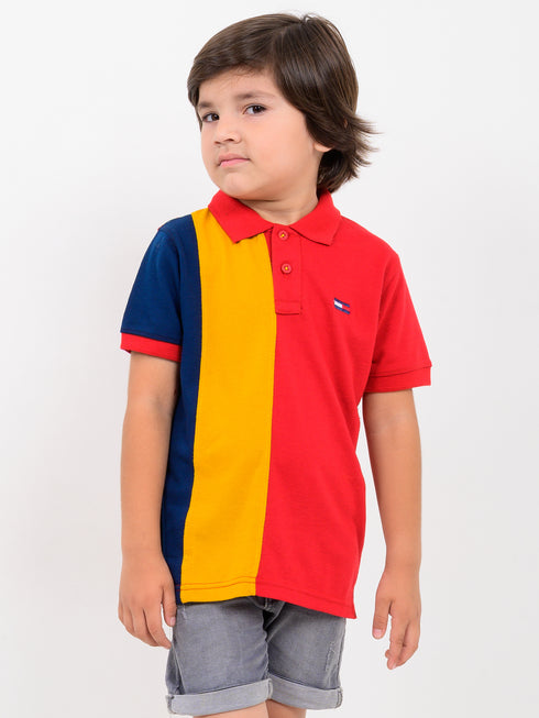 Power Patch Polo (Bold Tricolor)