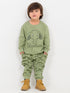 Baby Elephant Themed Fleece Suit (Hunter Green)