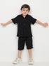 Imported Crinkle 2 Piece Set (Black)