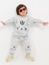 Tiny Tiger Themed Fleece Suit (Stone Grey)