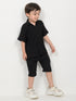 Imported Crinkle 2 Piece Set (Black)