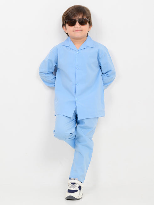 Imported Wash & Wear 2 Piece Set (Sky Blue)