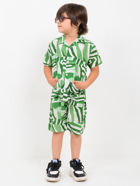 Cool Camo Imported Boski Linen Set (Zebra Mint)
