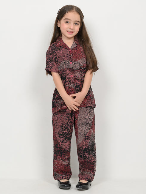 Imported Wash & Wear 2 Piece Set (Deep Mulberry)