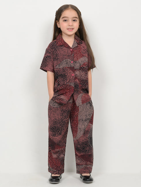 Imported Wash & Wear 2 Piece Set (Deep Mulberry)