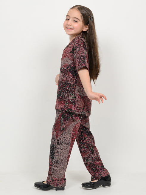 Imported Wash & Wear 2 Piece Set (Deep Mulberry)