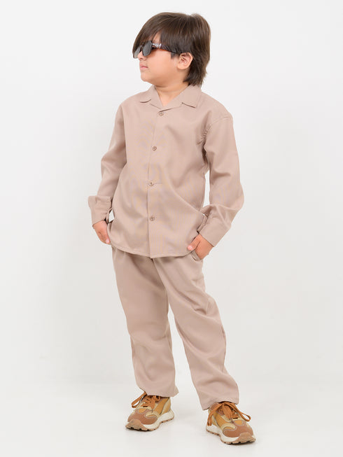 Imported Wash & Wear 2 Piece Set (Beige)